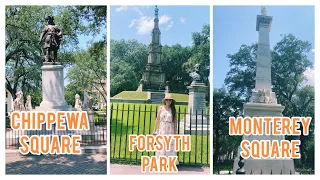 Chippewa Square, Monterey Square & Forsyth Park in Savannah, Georgia | iSay Riz