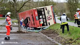 MANV-Alarm bei Bus Unfall – Feuerwehr Aspach und Rettungsdienste proben den Ernstfall | Sony PXW Z90