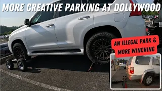 More Creative Parking At Dollywood | An Illegal Park & More Winching