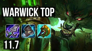 WARWICK vs URGOT (TOP) | 9/0/5, Rank 3 Warwick, Legendary | EUW Grandmaster | v11.7