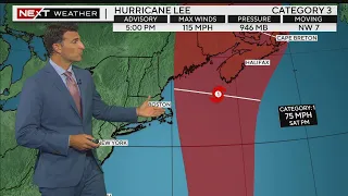 Hurricane Lee 7 p.m. update for September 12