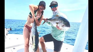 Tampa Bay Offshore TUNA and AMBERJACK fishing in a BAY BOAT