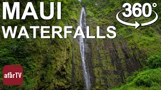 VR 360° - Hawaiian Waterfalls  (Waimoku Falls, Oheo Gulch, Maui)