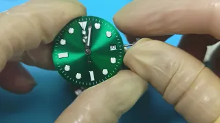 花306元人民币买零件自己组装一个潜水表用的miyota8215机芯，spent 50 usd ,buy parts from Taobao made a dive mechanical watch