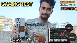 BGMI 🔥 Gaming test 🎮 Realme Gt Neo 3📱HDR 60 fps | Before Update