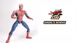 Toy Biz Sam Raimi 2002 Spider-Man movie "Super Poseable Spider-Man" figure review #Ghazalisreviews