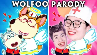 DOCTOR IS ANGEL OR DEMON? - WOLFOO WITH ZERO BUDGET! | FUNNIEST MOMENTS OF WOLFOO