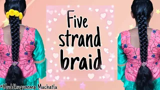 Five strand braid || how to 5 strand braid - full talk through || everyday hair inspiration