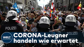 KURZER PROZESS: Polizei löst Corona-Demo nach bewusster Missachtung der Hygiene-Regeln auf