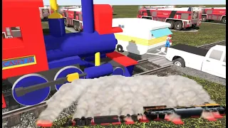 CASEY JR AND DIESEL ON FIRE! -  GREENHIL GROUNDED! - TRAINZ RAILROAD SIMULATOR