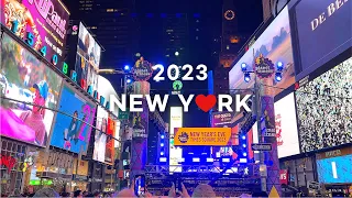[4K]🇺🇸Walking Around Times Square, New York City/Day Before New Year's Eve 2023 🌟💖🗽 Dec.30 2022.