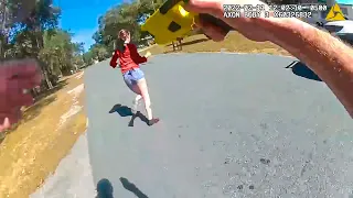 When Stupid Karens Try To Run From Cops