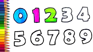 Учим ЦИФРЫ от 0 до 9. Раскраска для детей цифры/РАСКРАШКИ РАЗВИВАШКИ/