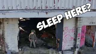 Abandoned Building Solo Stealth Camp Overnight