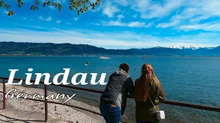 Lindau island Bodensee Germany/walking tour 4k