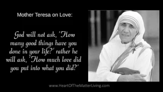 Mother Teresa talks about Love