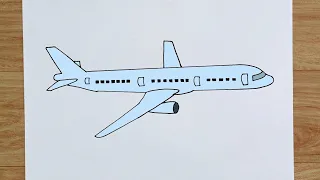 Aeroplane Drawing | How to Draw Aeroplane | Sketch Drawing | Easy Sketches