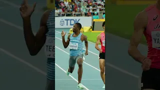 🇧🇼's Letsile Tebogo shuts it down and still runs world U20 record 😮‍💨 #botswana #track #athletics