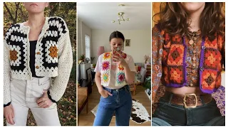 idées élégantes de gilet au crochet | cardigan femme modèles de gilet au crochet