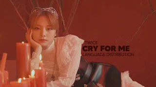 [REQUEST] TWICE - Cry For Me | Language Distribution