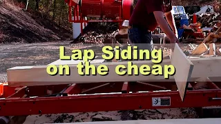 HOW TO MAKE WOODEN LAP SIDING -  on a Woodmizer LT15 Sawmill with a Homemade Jig