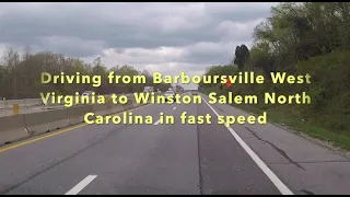 Long drive from Barboursville West Virginia to Winston Salem North Carolina - ASMR - at 8x speed