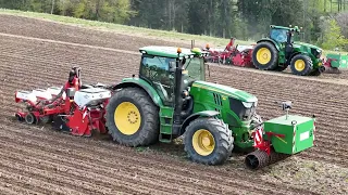 2x Streifenfrässaat 🇨🇭🌽 mit Lohnunternehmer Leu ( John Deere und Kuhn )