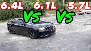 Chrysler 300: 5.7L HEMI Vs 6.1L HEMI Vs 6.4L HEMI!