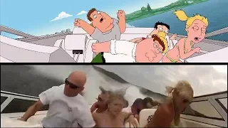Family Guy Boat Crash Comparison