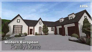 BLOXBURG | Modern European Family Home | No-Gamepass | House Speedbuild