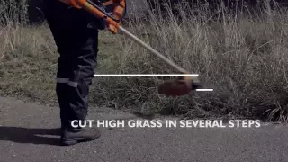 How to handle high dense grass with your Husqvarna brushcutter