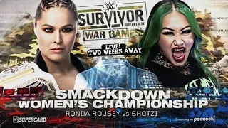 Ronda Rousey Vs Shotzi Survivor Series War Games 2022 Official Match Card