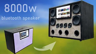 DIY Boombox Speaker 13" Multimedia Android Display , 4 subwoofers JBL