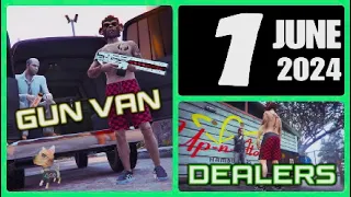 The Gun Van location & Street Dealers today June 1 2024 in GTA 5 (no RAILGUN this week)