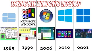 Trying All Windows Operating System 1985-2024