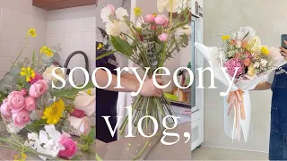 [ENG] flower shop vlog💖|Making a big bouquet as big as mine!||8th year flower shop owner | florist