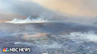 Aerial video captures the devastation from deadly wildfires in Hawaii