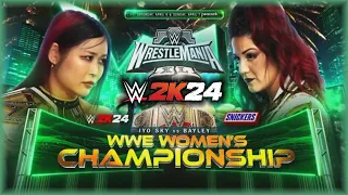 WWE WrestleMania 40 | WWE Women's Championship | Iyo Sky (c) vs Bayley | WWE 2K24