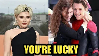 Florence pugh Reacts to zendaya's Relationship with Tom Holland."You're Lucky To Have Each Other"