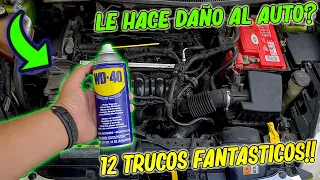 🤩12 TRUCOS/ USOS DE EL WD40😎 EN EL AUTO MUY ÚTILES PARA NUESTRO AUTO/SIN DAÑAR EL AUTO✅-LIFE HACKS!!