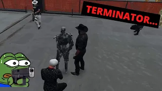 Randy Bullet, Wayne and Marty meet TERMINATOR!! | GTA 5 RP NoPixel 3.0