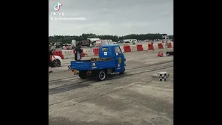 Hayabusa powered Piaggio Ape going full send.