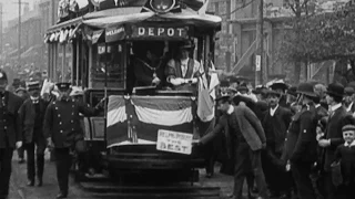 Opening of Accrington Electric Tramways (1907) | Britain on Film