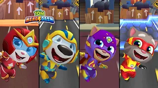 Talking Tom Hero Dash Fire Arrow Angela Vs Sunbeam Hank Vs Mighty Ginger Vs Super Tom Gameplay