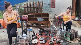 TIMELAPSE :Genius girl has restored many types of severely damaged motorbikes and diesel engines