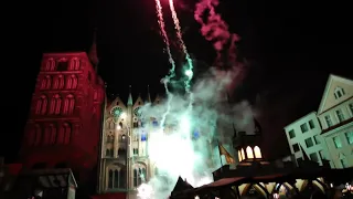 Wallenstein Tage Stralsund Barockfeuerwerk am Rathaus 27.07.2019