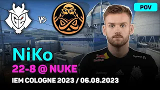 CSGO POV G2 NiKo (22/8) vs ENCE (nuke) @ IEM Cologne 2023 Grand final / Aug 6, 2023