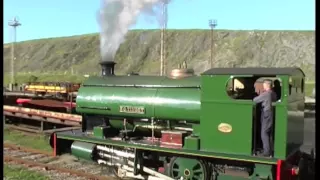 Steam trains at UK rail making plant, Workington 2002