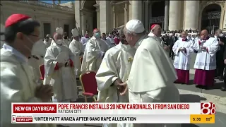 Pope Francis installs 20 new cardinals, 1 from San Diego