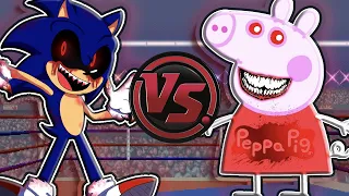 SONIC.EXE vs PEPPA PIG.EXE! (Halloween Sonic the Hedgehog Cartoon Rap Battle) | CARTOON RAP ATTACK